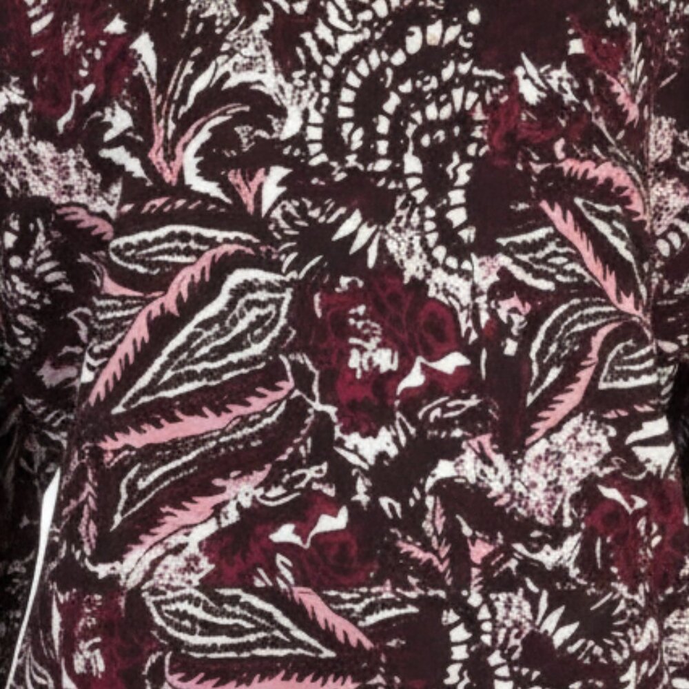 NWT Joie Caleigh Burgundy Floral Paisley Cotton Crop Sweatshirt Womens M - Picture 8 of 13